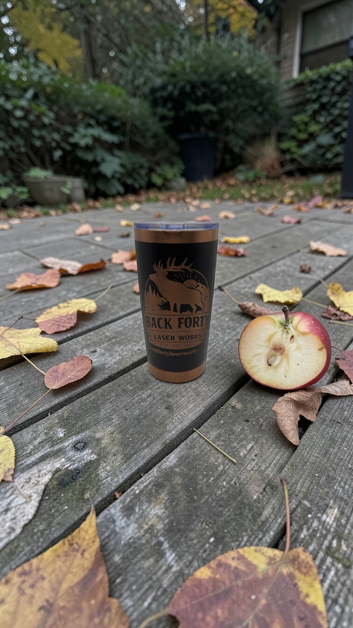 Custom Laser Engraved 20oz Tumbler — Built Tough, Made Yours