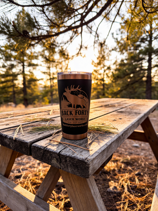 Custom Laser Engraved 20oz Tumbler — Built Tough, Made Yours