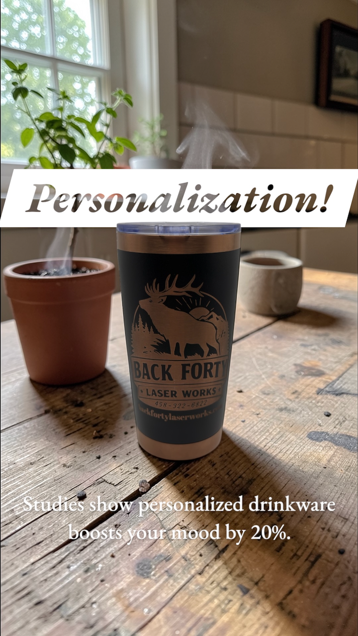 Custom Laser Engraved 20oz Tumbler — Built Tough, Made Yours